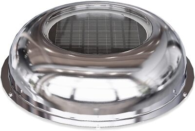 #ad 10.8#x27;#x27; Solar Powered Roof Vent Exhaust Stainless Steel Fan for RV Boat 12cfm $14.99