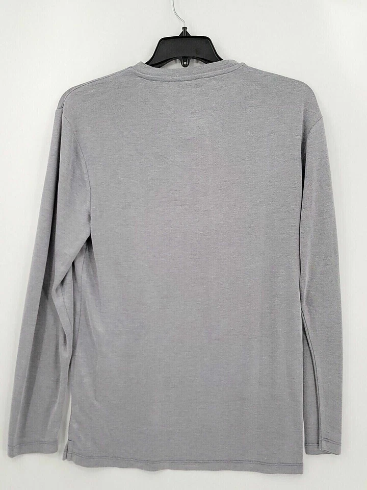 Camiseta Masculina Boca Classics Manga Longa Tamanho Pequeno Cinza Sólido Mistura de Rayon Nova com etiquetas - Imagem 2 de 4