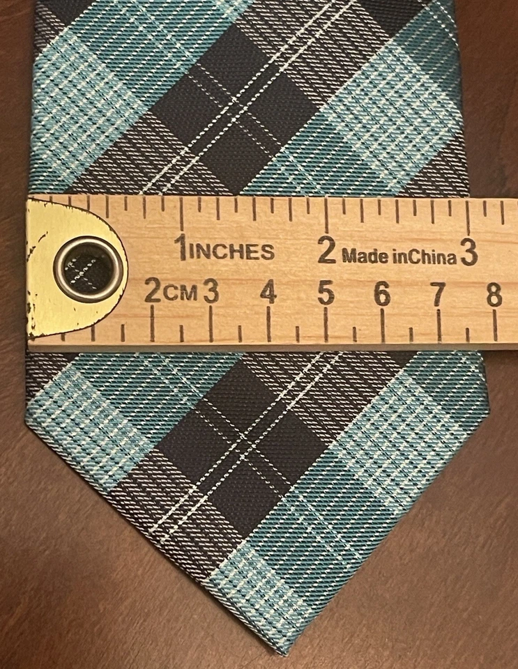 Alexander Julian Colours Green Black Hand Made 100% Polyester Made In China Long - Image 4 of 4