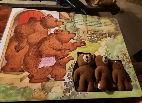 RARE Goldilocks & The Three Bears Interactive Big Book With 3 Bears Jane Resnick - Picture 7 of 24