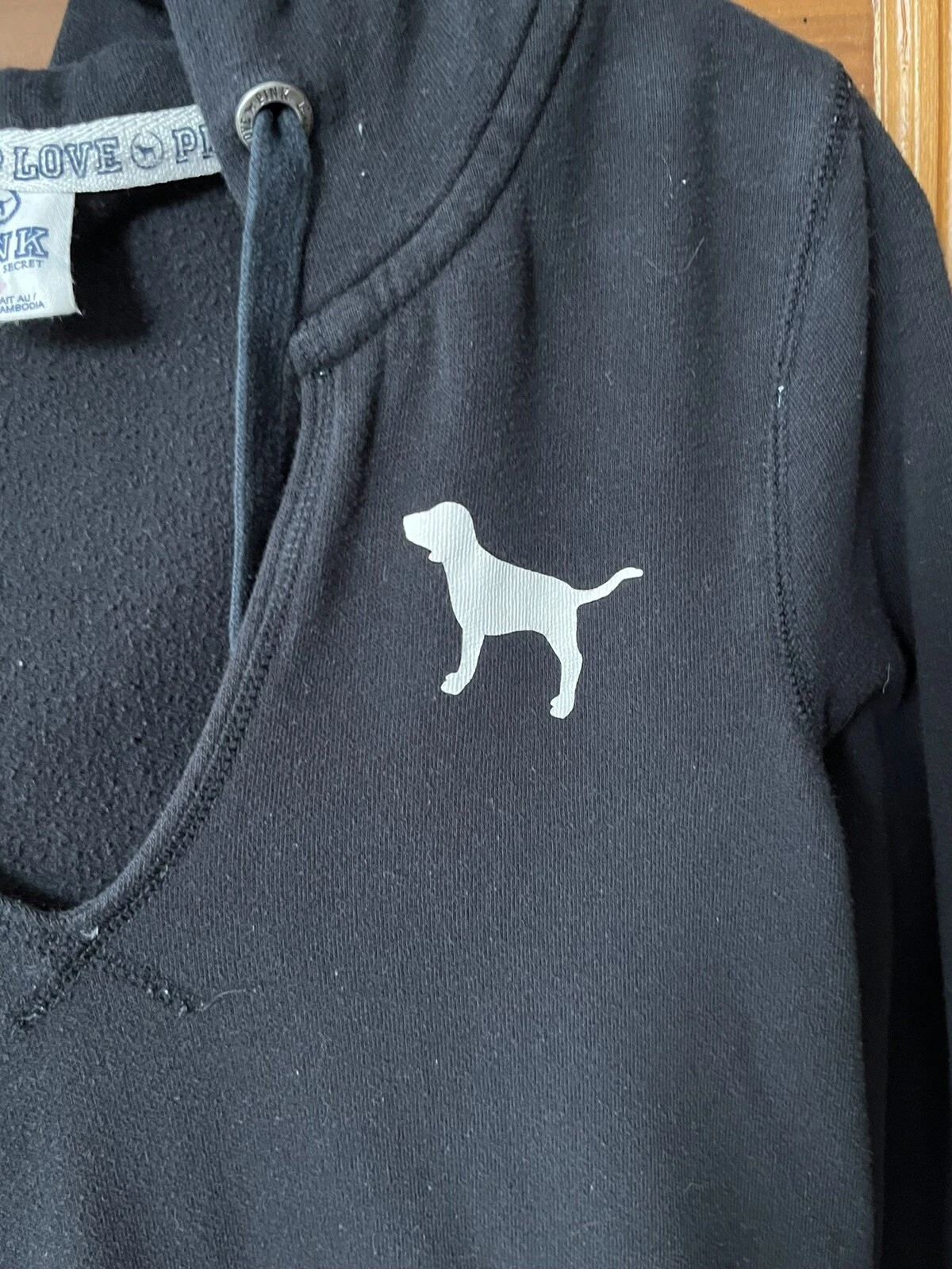 UNDERCOVER Felpa con cappuccio ROSA by Victoria's Secret taglia small pullover 60 40 misto cotone