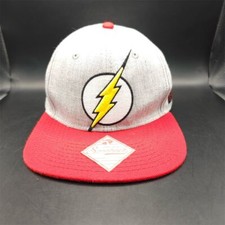 DC Comics The Flash Red Snapback Cap Hat Adjustable Gray Officially Licensed