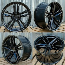 20 Wheels Fit Chevrolet Camaro Chevy Black Zl Style 20x10 20x11 Set 4 Rims