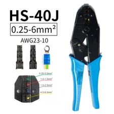 Ferrule Ratchet Crimper Plier Crimping Tool Cable Wire Electrical Terminals Kit