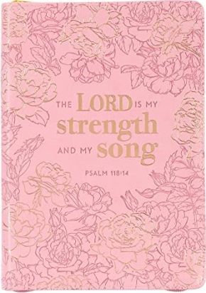 Christian Art Gifts Leather Journal Psalm 118:14 My Strength and My Song 2021 Edition-image