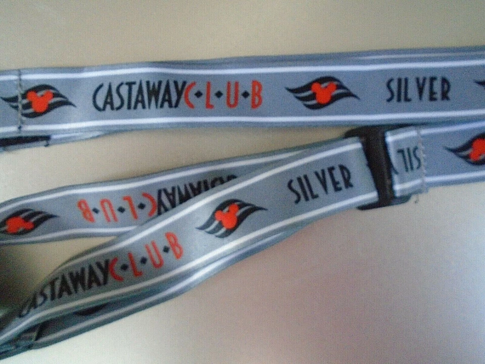 Cordón plateado Disney World Mickey Mouse Castaway Club Foto 2 de 2