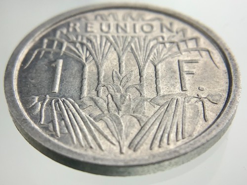 1948 Reunion Republique Francaise One 1 Franc Circulated Coin KM#6.1 GG201 - Picture 2 of 6