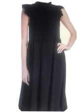 MELROSE AND MARKET Ruffle Sleeve Midi Dress in Black, XS or M, Orig $69