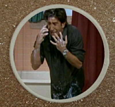 Ross 90er Sitcom Lederhose Szene 3'' Sublimation Bügelbild oder Aufnähen Patch Abzeichen