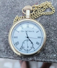 Pocket Watch Nautical Vintage look American Collectible Antique style 2" Brass