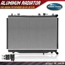 Plastic+Aluminium Radiator for Nissan Pathfinder 2022 2023 2024 V6 3.5L Downflow