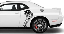 COBRA HEAD snake vinyl Graphics Decal Racing (Fits MUSTANG SHELBY) Many Colors