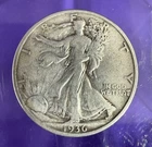 1936 S Walking Liberty Silver Half Dollar US Coin