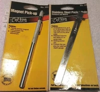 2pc CAL-VAN #285×60 6" STAINLESS STEEL POCKET RULE/ MAGNETIC PICKUP TOOL