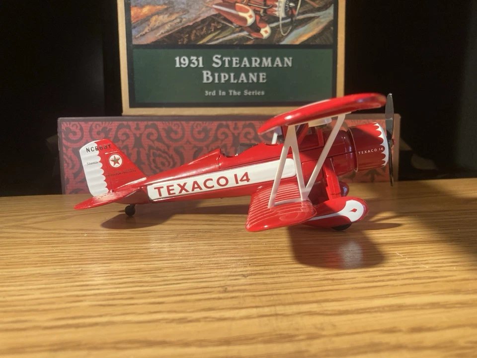 Wings Of Texaco Bank Die Cast 1931 Stearman Biplane Edición Coleccionista ERTL NUEVO EN CAJA Foto 2 de 4