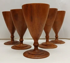 Vintage 1950's George Briard Teak Wood Goblet Handcrafted - SOLD SEPARATELY 