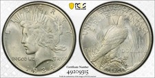 1934-D Peace Silver Dollar PCGS MS62 Bright White Great Eye Appeal