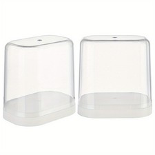 2Sets Transparent Plastic Minifigure Display Cases Dustproof s Display Box