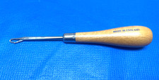 Straight Latch Hook Tool for Rugs Wood Handle Made in England 6" L New