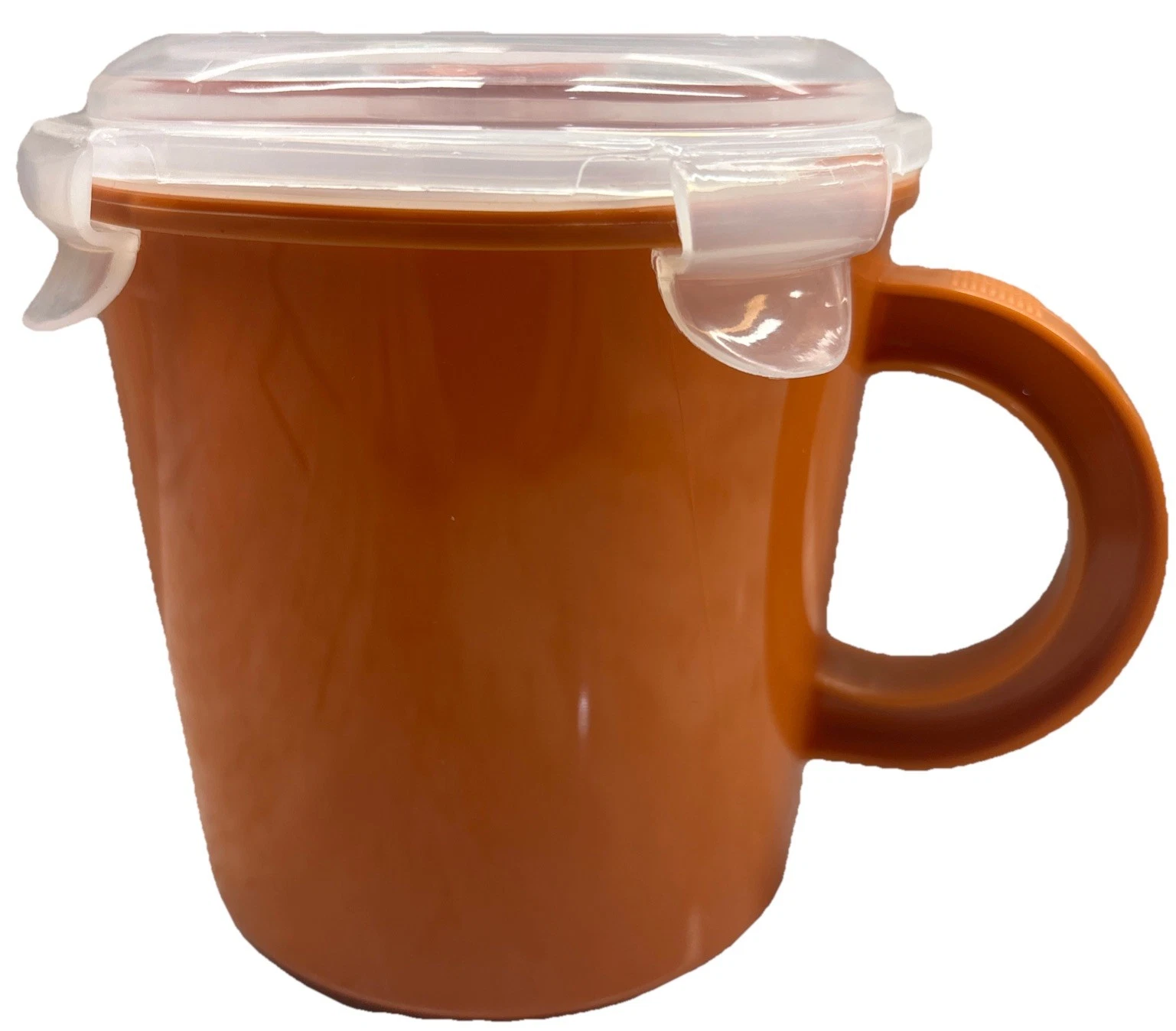 Brown Plastic Soup Mug W/ Vent Lid—NEW—SHIPS IN 24 HOURS—