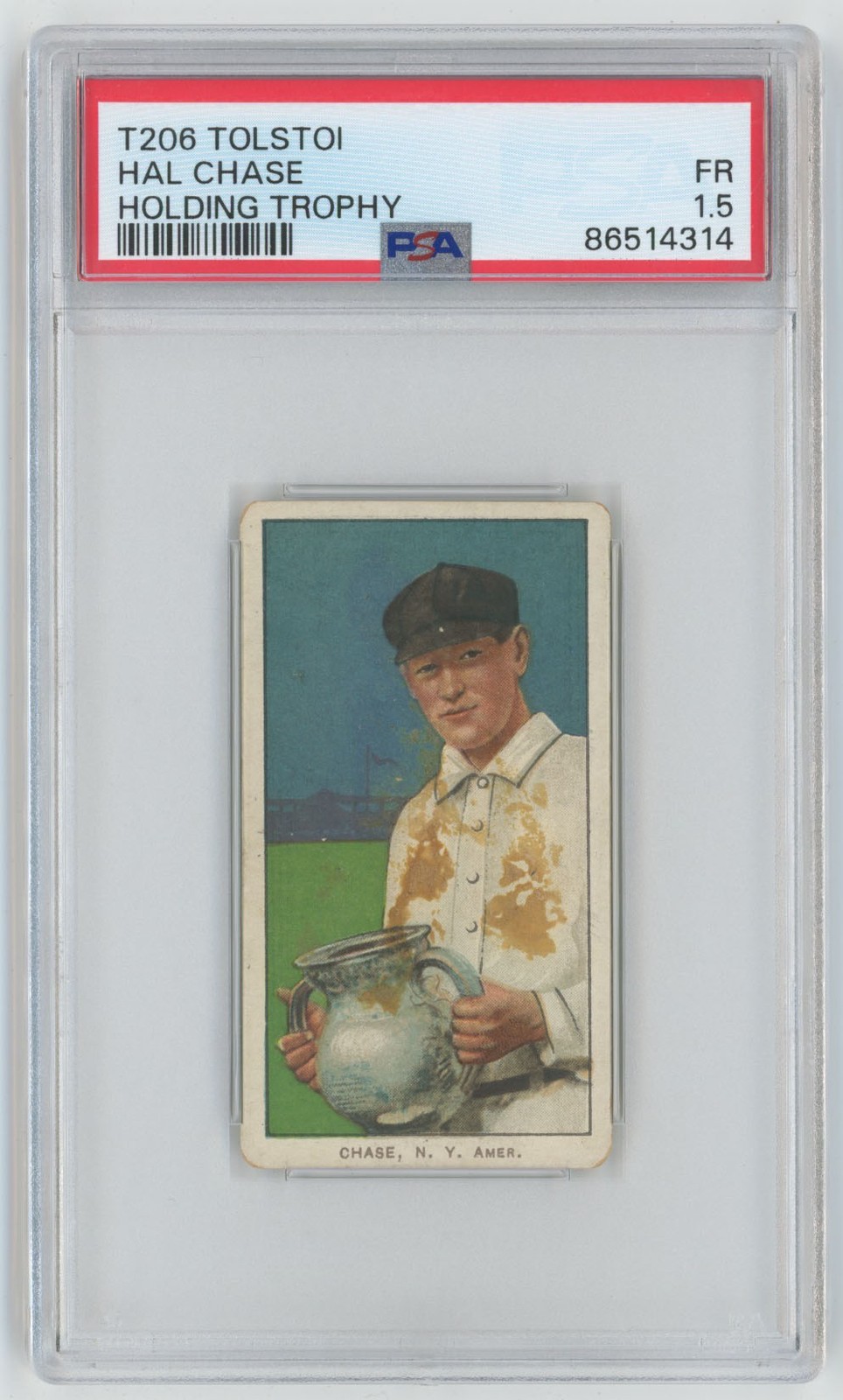 1909 T206 Chase (holding trophy) PSA 1.5 (Tolstoi) 692406