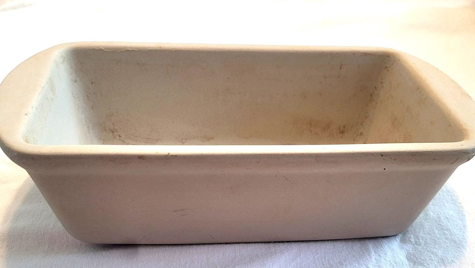 Pampered Chef Stoneware Family Heritage Collection Bread Loaf Pan #104 Made USA