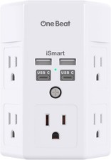 Surge Protector, 5 Outlets Extender with 4 USB Ports Usb C , 3-Side 1680J Power