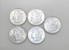 (5) 1890-P $1 MORGAN SILVER ONE DOLLAR Ch/GEM BU