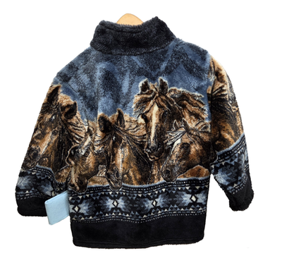 ジャケット・アウター 90s MAZMANIA balloon fleece jacket Mazmania 90s Fleece Jacket Horses Size 7/8 School Age Children