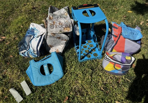 ZÜCA Frame (Light-Up Wheels) + 3 Bag Inserts  (1=Rare) + Lunch box + Seat Cover 