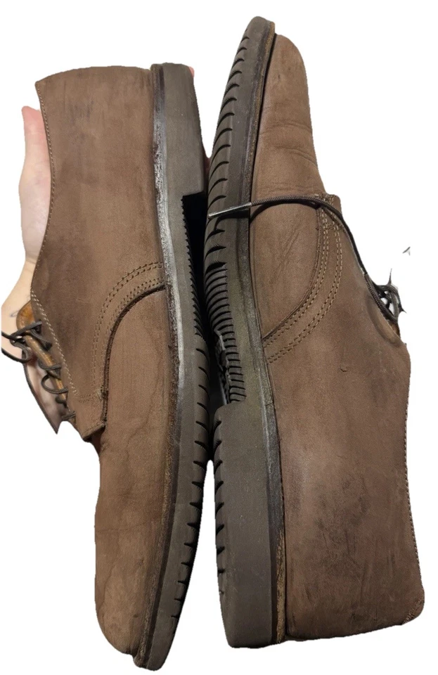 Brooks Brothers Vibram Gumlite Brown Suede Oxford Dress Shoes Men’s 13 - Image 4 of 4