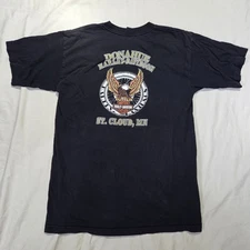 Harley Davidson Sz L Holoubek Shirt Double Sided Eagle Graphic USA St Cloud, MN