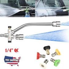 Foam Cannon Dual Connector Accessory Dual-Purpose Switch Spray Gun w/5 Nozzles