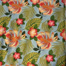 MILL CREEK HANKO KEYWEST BLUE TROPICAL FLORAL OUTDOOR FABRIC 54” X 72” Total