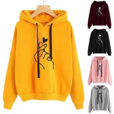 Oversized Fleece Hoodie For Women Pullover Hooded Loose Sweatshirt Warm