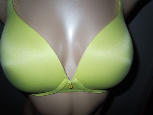 Victoria's Secret wire free Lined Padded Semi Demi Bra Size 32DDD yellow - Picture 2 of 6