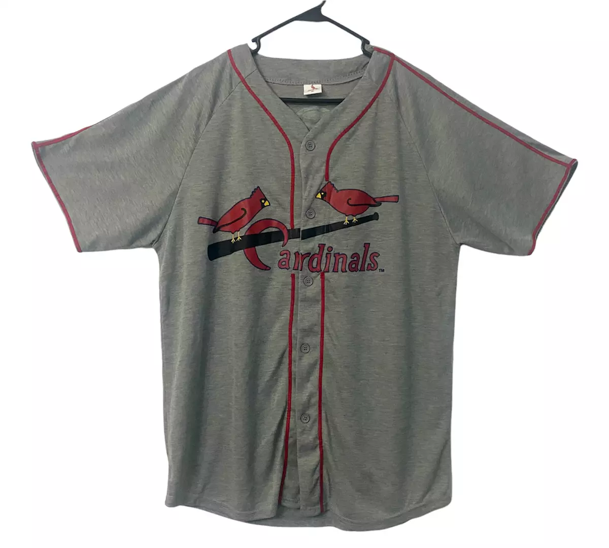 St Louis Cardinals Jersey Gray Red Trim Promo MLB Baseball Adult Size XL