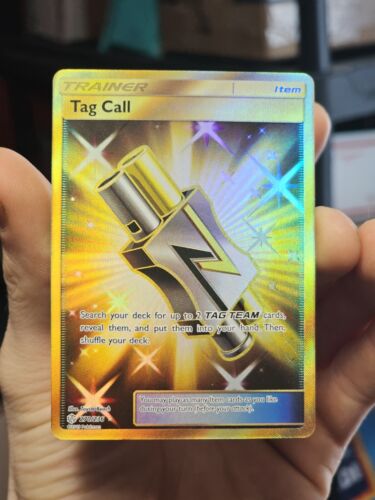 Pokemon TCG Tag Call Cosmic Eclipse 270/236 Secret Rare Full Art SM Gold Holo Nm