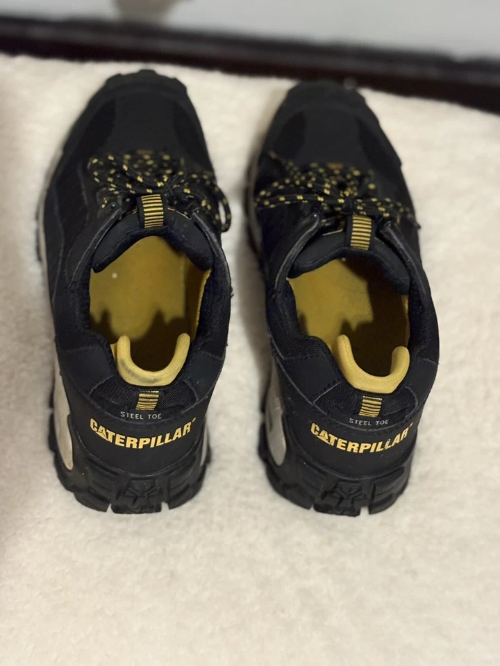 Zapatos para hombre Caterpillar punta de acero talla 10,5 negros resistentes al aceite antideslizantes Foto 4 de 4