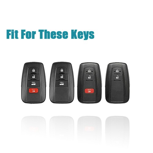 Carbon Fiber Car Key Case Cover For Toyota RAV4 Camry Prius GT86 Corolla C-HR - Picture 2 of 7