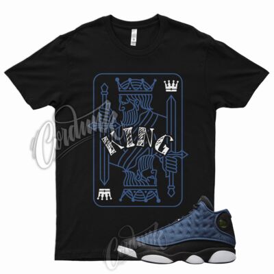 KING Shirt for Air J1 13 Brave Blue White University Flint Low Obsidian 1