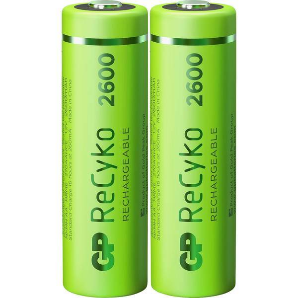 Gp batteries recyko+ hr06 batteria ricaricabile stilo aa nimh 2600 mah 1.2 v 2