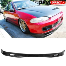Fits 92-95 Honda Civic 2/3Dr Spoon Style Unpainted Front Bumper Lip Spoiler PU
