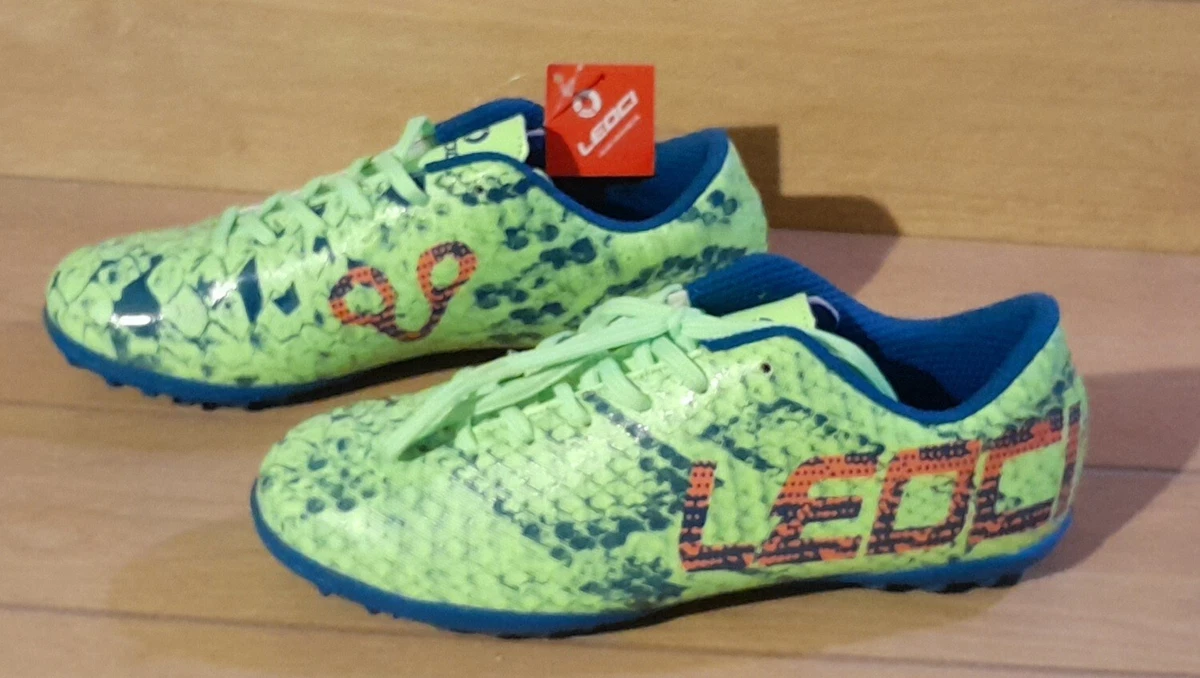 Ledci turf shoes soccer blue Lime Green. US 4.5. 4 Wide. Not cleats