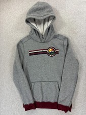 Abercrombie  Fitch Stitched Logo Campus Hoodie Sweatshirt Men's Medium Gray