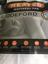 Biddeford Heated Mattress Pad - Twin Size - NEW