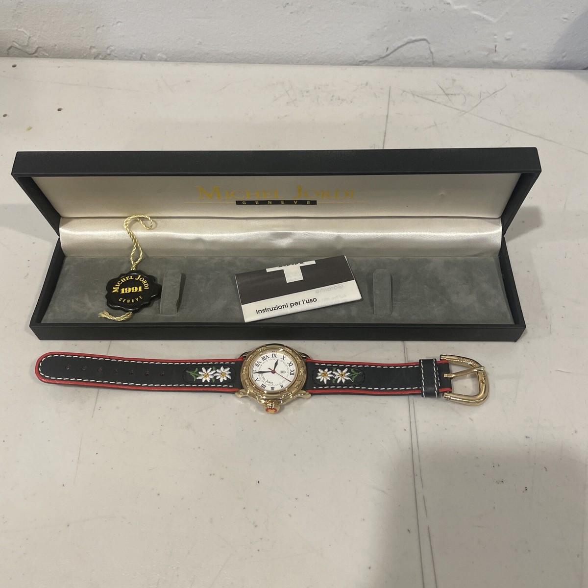 MICHEL JORDI Women's Watch Vintage Gold Tone 1991 Quartz