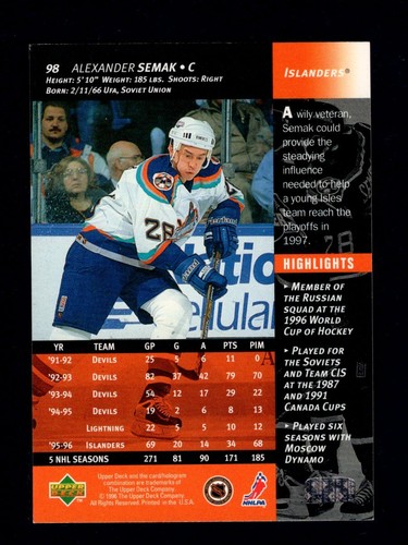 1996-97 Upper Deck Series 1 Base Hockey Cards You Pick - Picture 567 of 1,021