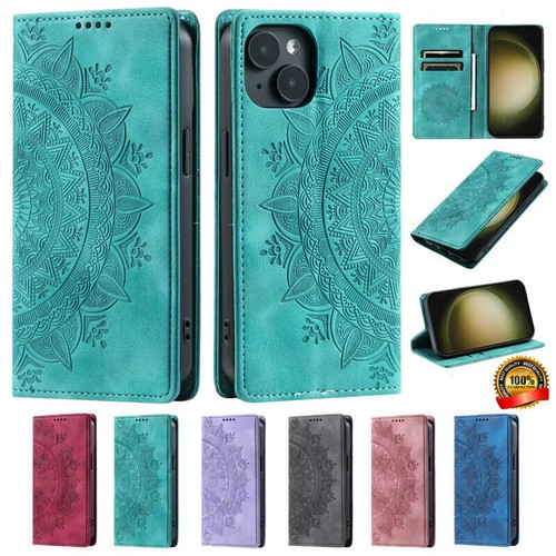 Etui Portefeuille En Cuir Rabat Coque Pour iPhone 15 14 13 12 11 pro XS Max 8 7 - Photo 3 sur 20