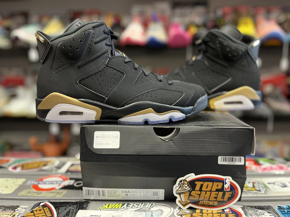Black and sales gold jordan 6s